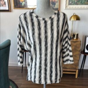 Striped Black and White Women's Top